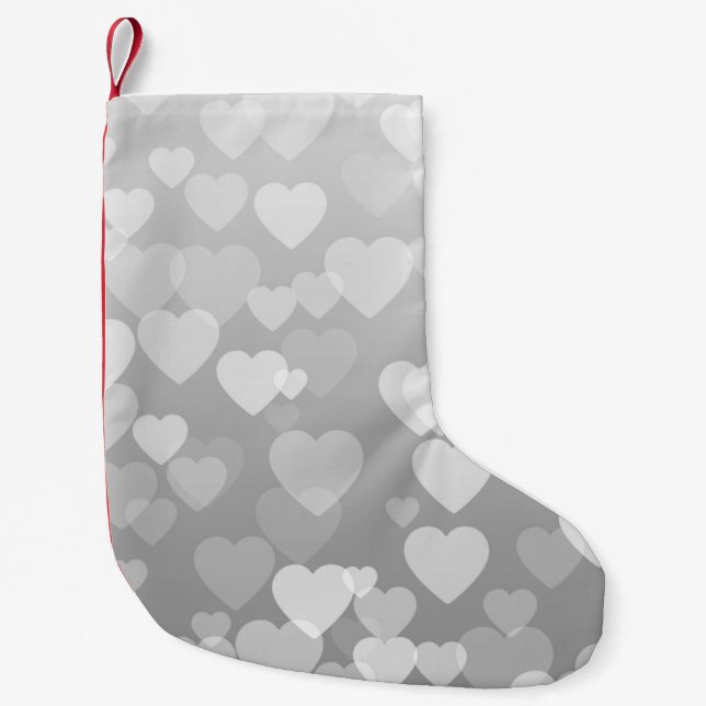 Hearts Pattern 17 Small Christmas Stocking (Front)