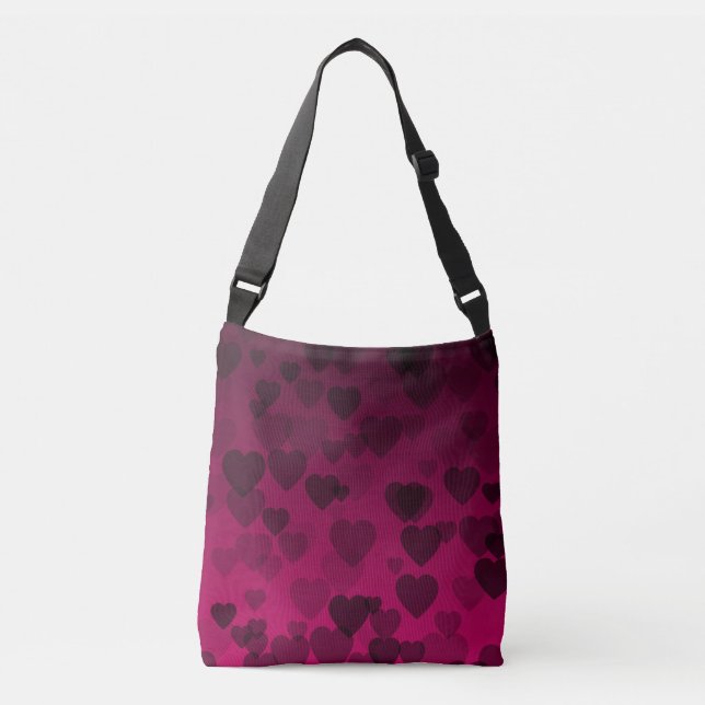 Hearts Pattern 18 Crossbody Bag (Front)