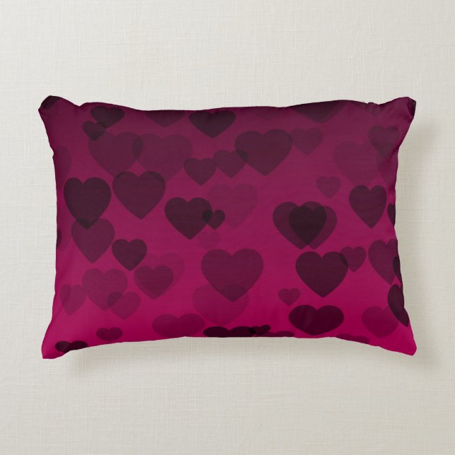 Hearts Pattern 18 Decorative Cushion (Front)