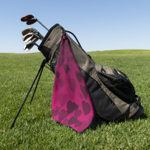 Hearts Pattern 18 Golf Towel