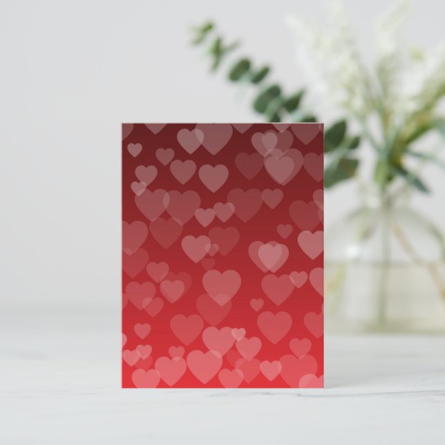 Hearts Pattern 19 Holiday Postcard (Standing Front)