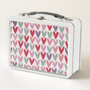 Hearts Pattern 1 Metal Lunch Box
