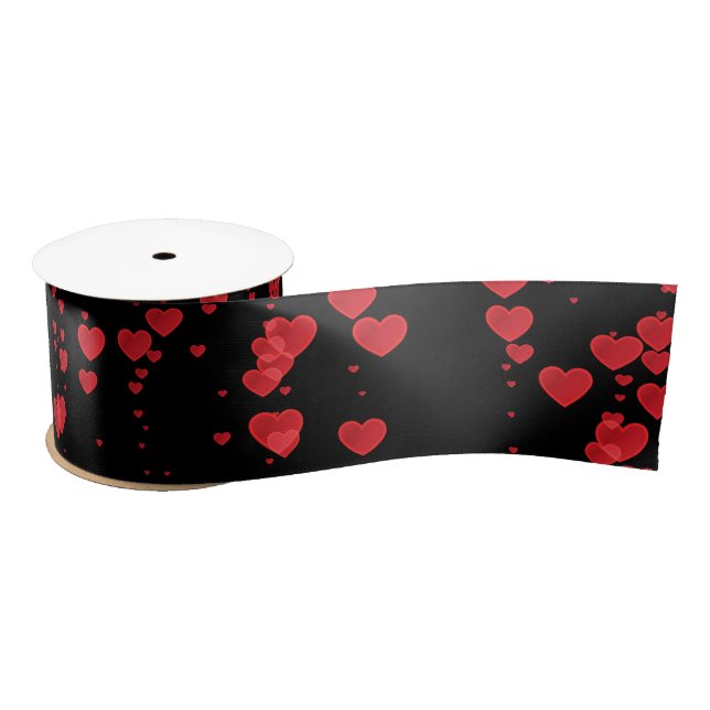 Hearts Pattern 24 Satin Ribbon (Spool)