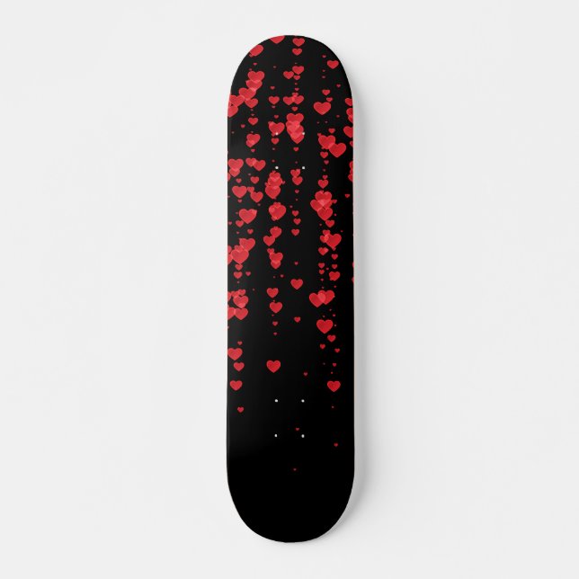 Hearts Pattern 24 Skateboard (Front)