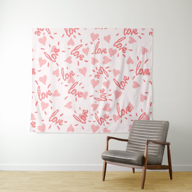Hearts Pattern 24 Tapestry (In Situ (Horizontal))