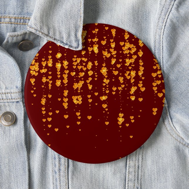 Hearts Pattern 25 6 Cm Round Badge (In Situ)