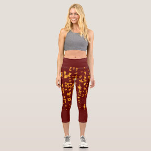 Hearts Pattern 25 Capri Leggings