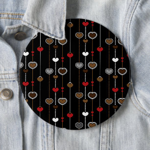 Hearts Pattern 28 6 Cm Round Badge