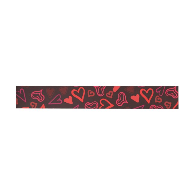 Hearts Pattern 29 Wrap Around Label (Individual)
