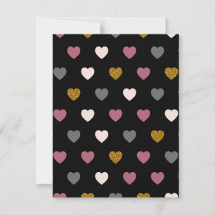 Hearts Pattern 30 Card