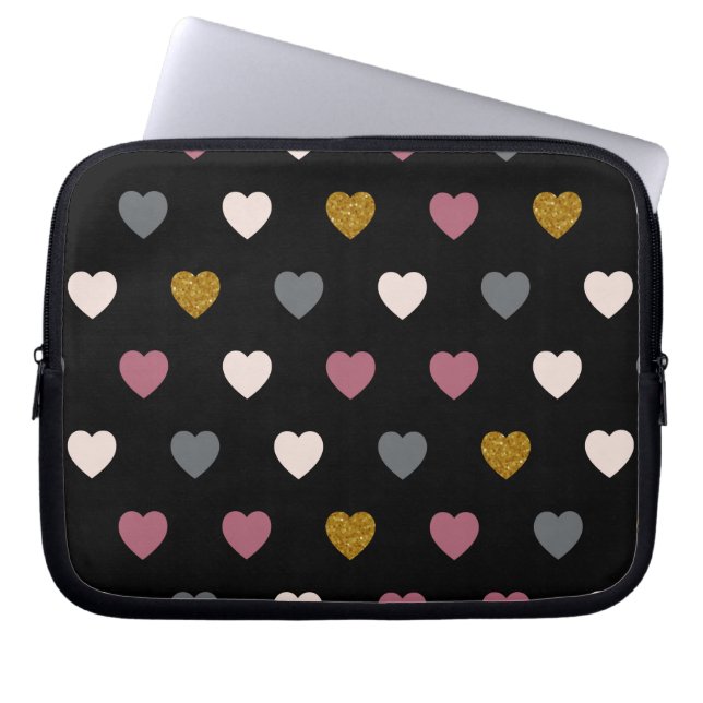 Hearts Pattern 30 Laptop Sleeve (Front)