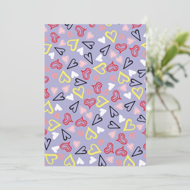 Hearts Pattern 31 Card (Standing Front)