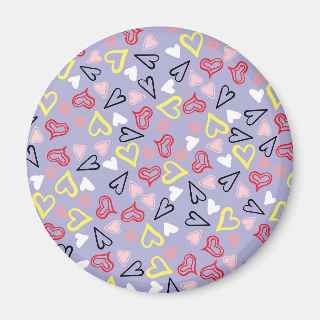 Hearts Pattern 31 Magnet (Front)