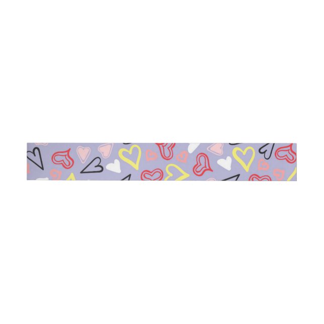 Hearts Pattern 31 Wrap Around Label (Individual)
