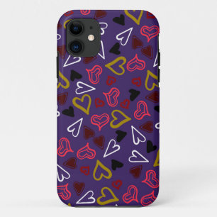 Hearts Pattern 32 iPhone 11 Case