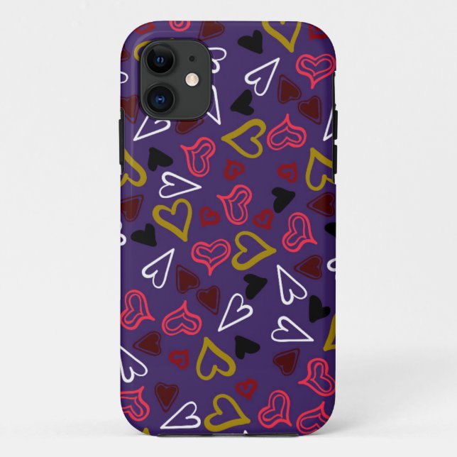 Hearts Pattern 32 Case-Mate iPhone Case (Back)