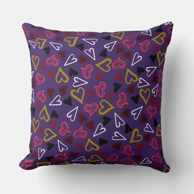 Hearts Pattern 32 Cushion (Front)