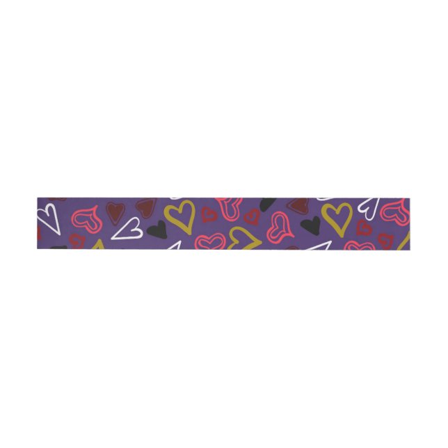 Hearts Pattern 32 Wrap Around Label (Individual)