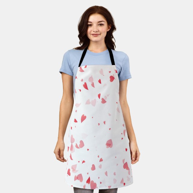 Hearts Pattern 33 Apron (Worn)