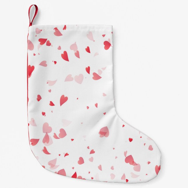 Hearts Pattern 33 Small Christmas Stocking (Front)