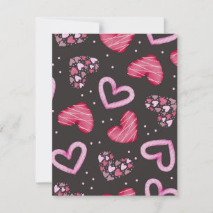 Hearts Pattern 34 Card