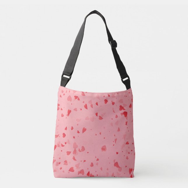 Hearts Pattern 34 Crossbody Bag (Front)
