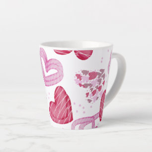 Hearts Pattern 36 Latte Mug