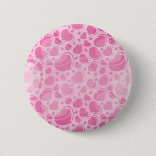 Hearts pattern 6 cm round badge