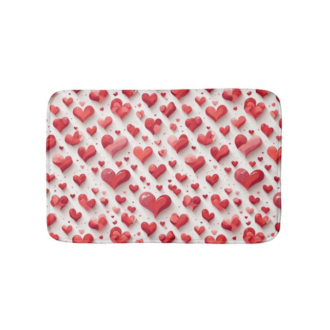 Hearts pattern bath mat (Front)
