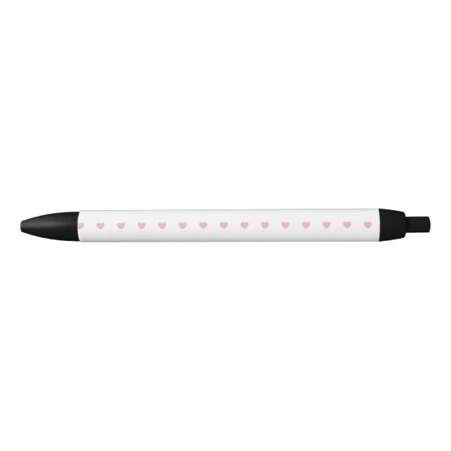 Hearts Pattern Black Ink Pen (Front)