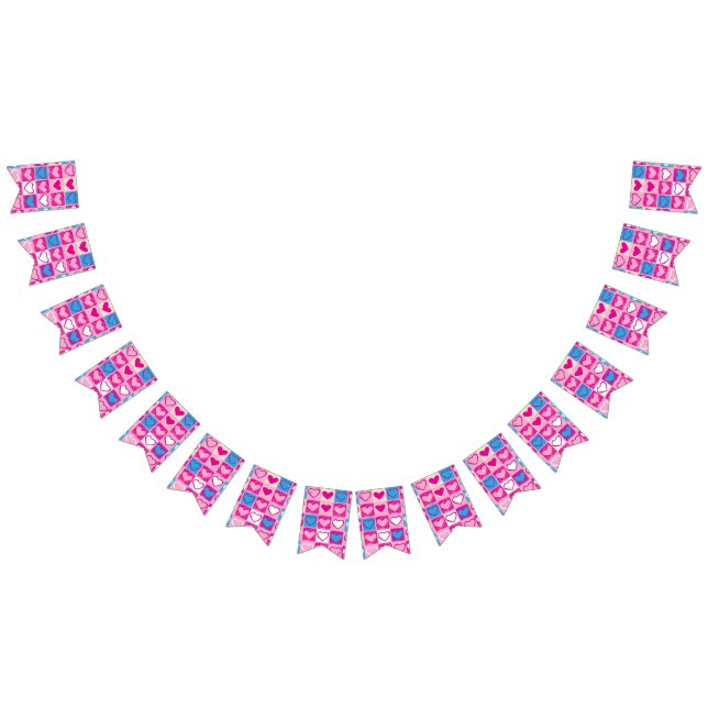 Hearts pattern bunting  (All)