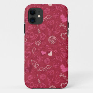 Hearts pattern iPhone 11 case