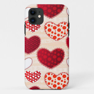 Hearts pattern iPhone 11 case