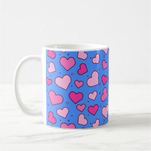 Hearts Pattern Coffee Mug