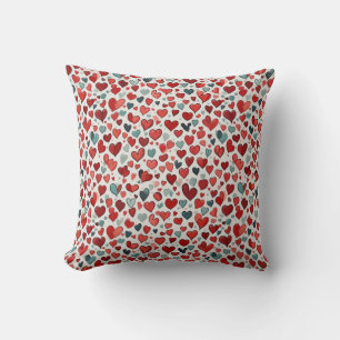 Hearts pattern cushion