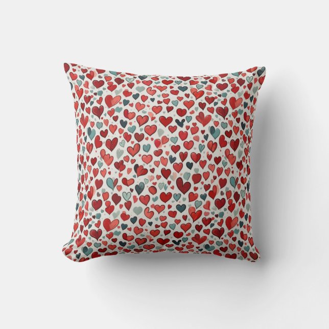 Hearts pattern cushion (Front)