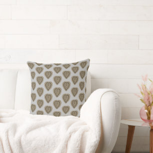 Hearts pattern cushion
