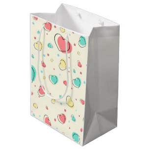 Hearts Pattern – Cute Love Design Medium Gift Bag