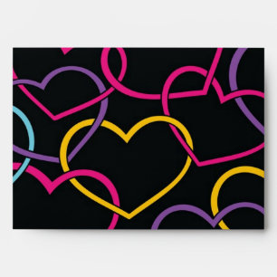 Hearts pattern envelope