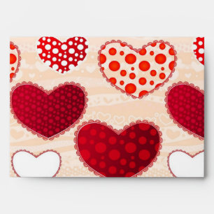 Hearts pattern envelope