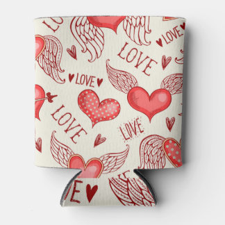 Hearts Pattern for Valentine's Day Can Cooler
