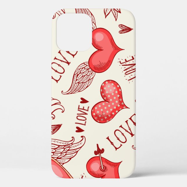Hearts Pattern for Valentine's Day Case-Mate iPhone Case (Back)