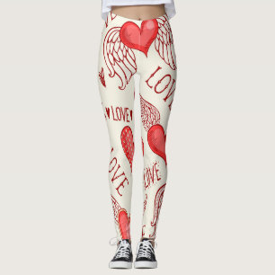 Hearts Pattern for Valentine's Day Leggings