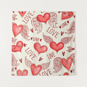 Hearts Pattern for Valentine's Day Tapestry