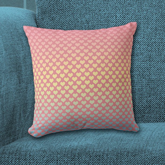 Hearts Pattern Gradient Pink Cushion (Creator Uploaded)