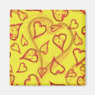 Hearts pattern magnet