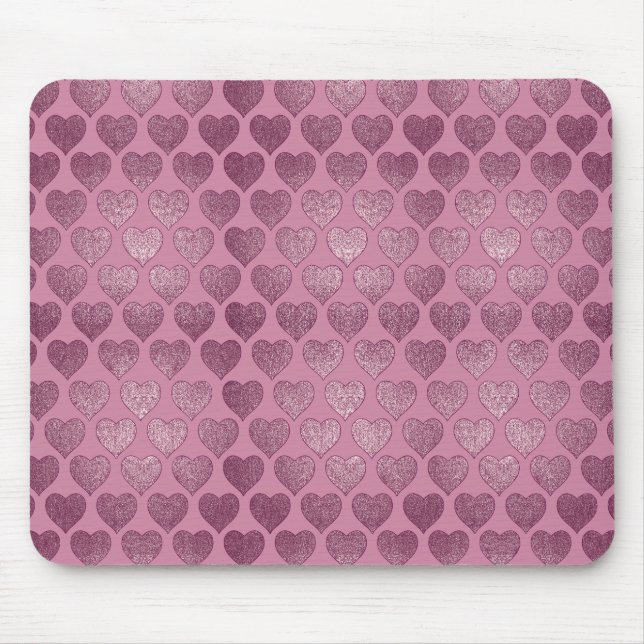 Hearts pattern mouse pad (Front)