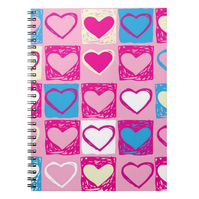 Hearts pattern notebook (Front)