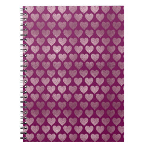 Hearts pattern notebook
