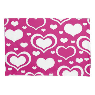 Hearts pattern pillowcase